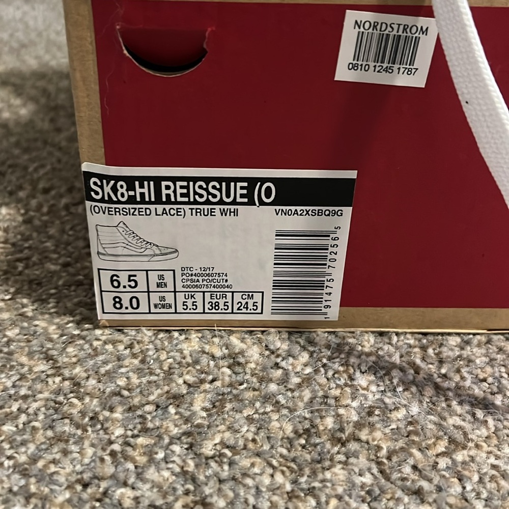 White Sk8-Hi Vans Reissue - Picture 4 of 4